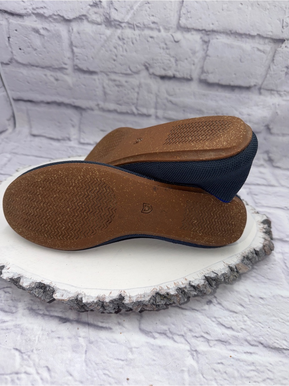 Rothy’s The Flat Women Size 7 Blue Knit Slip On Ballet Flat Comfort Casual EUC - Picture 5 of 6